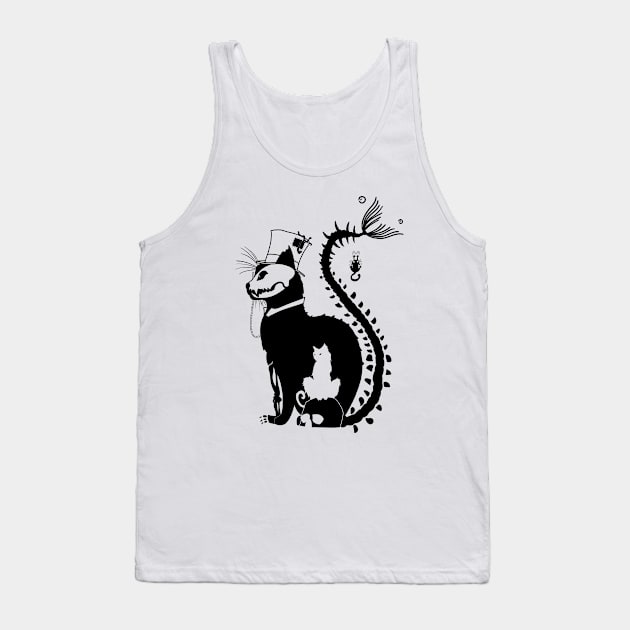 Black Cat Tank Top by DigitalinkMcr